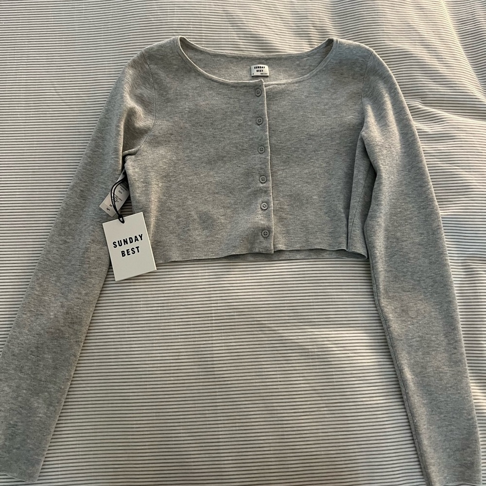 Aritzia Sunday Best Izzy Cropped Cardigan sz small NWT